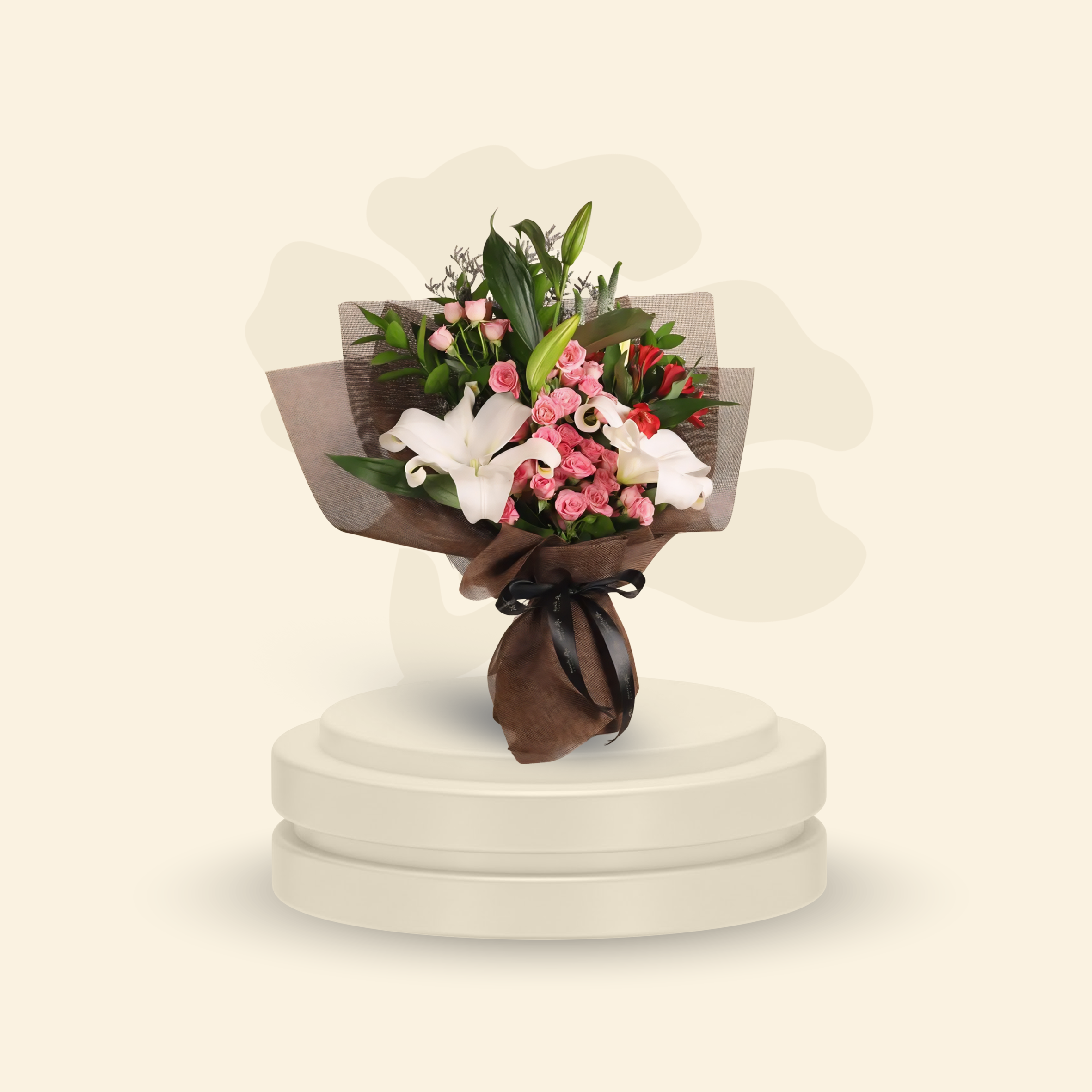 باقة الليليوم والبيبي روز