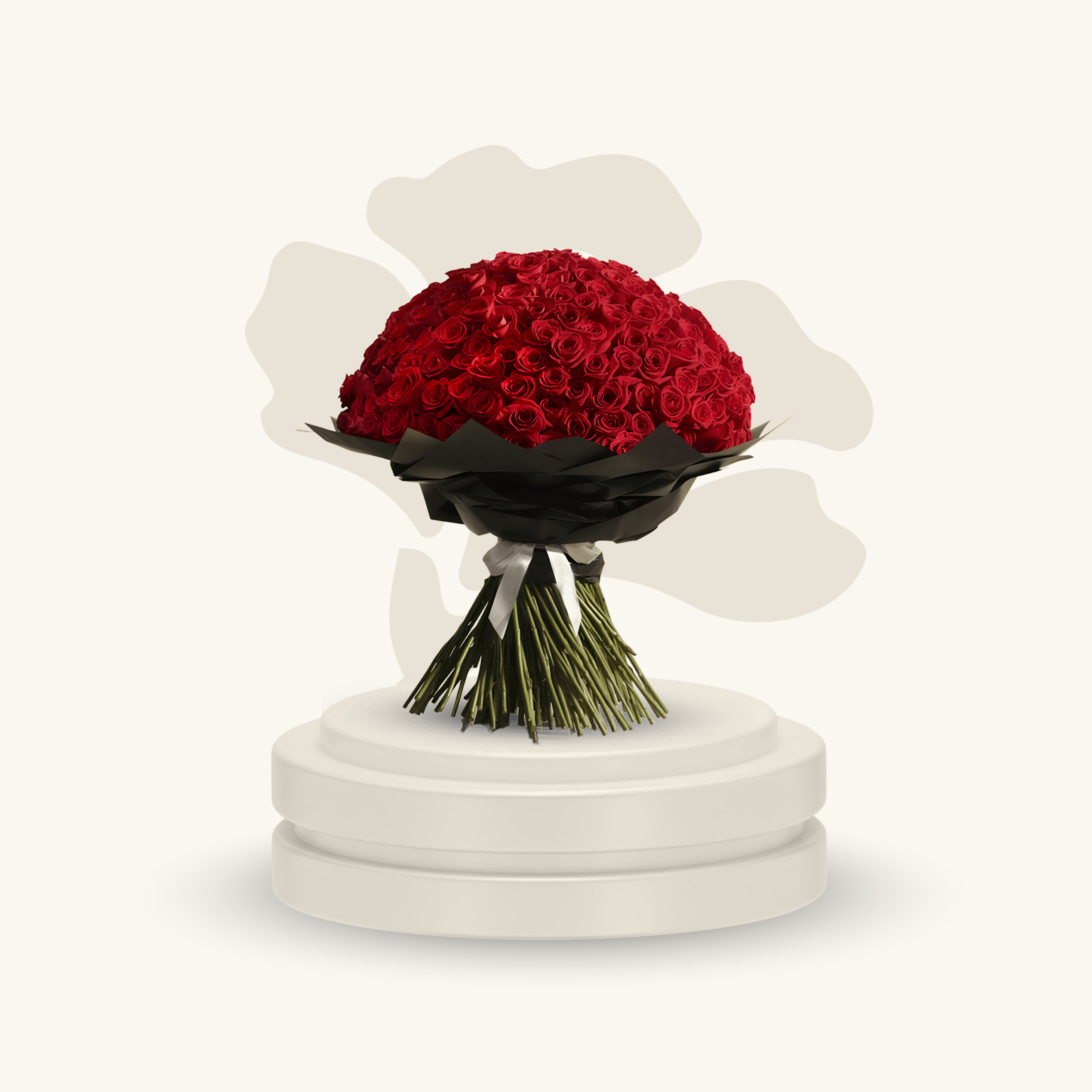 باقة جور احمر مبهرة | 250 زهرة