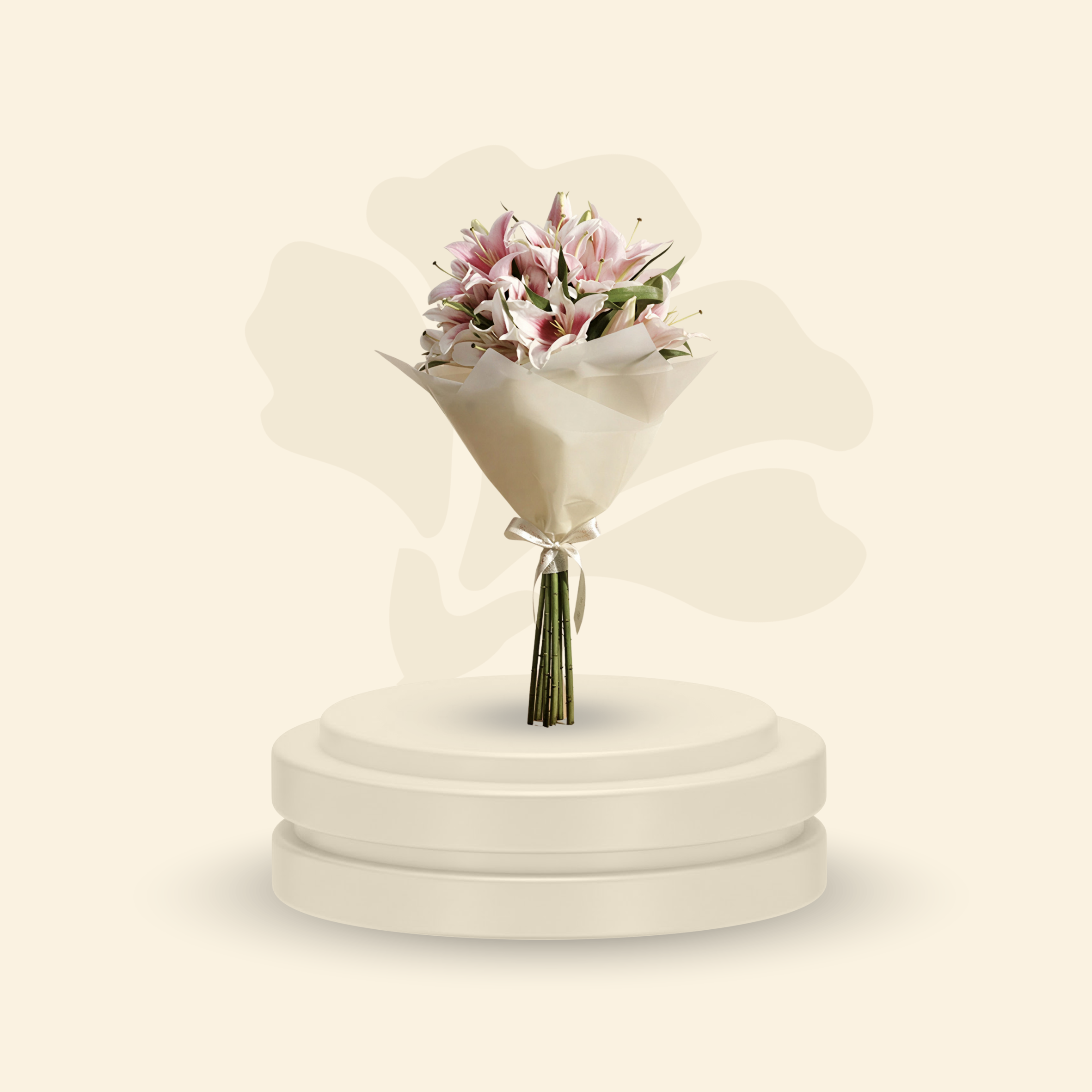 باقة تألق الليليوم الوردي | 8 زهور