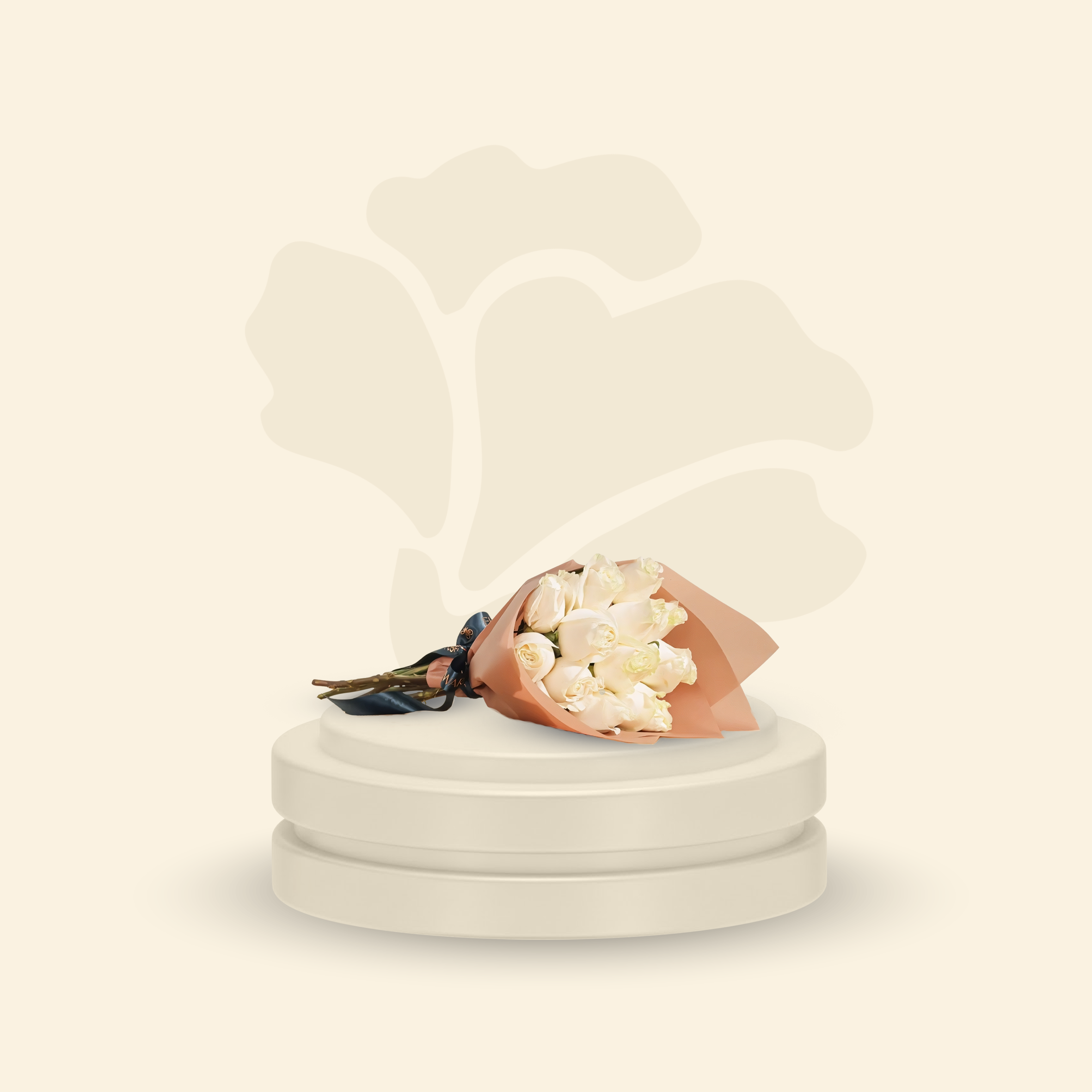 باقة أناقة الجوري الأبيض