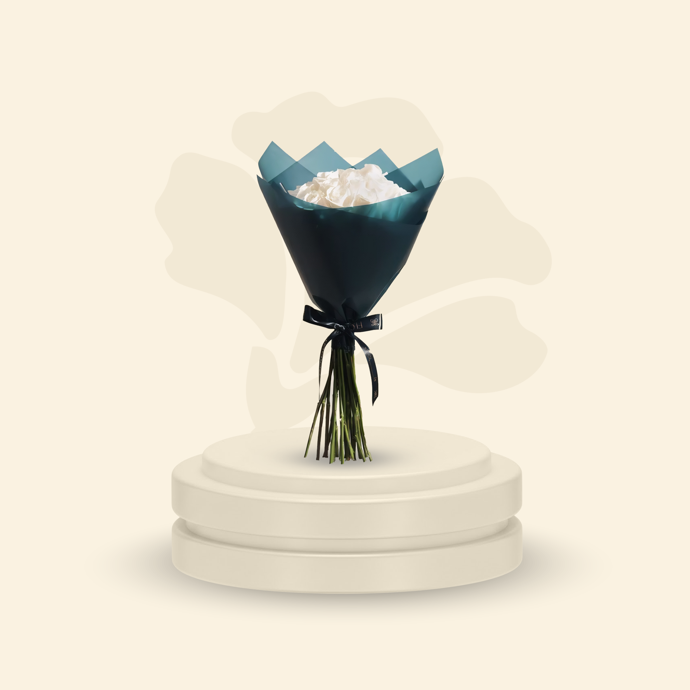 باقة جوري جمال ضوء القمر | 25 زهرة