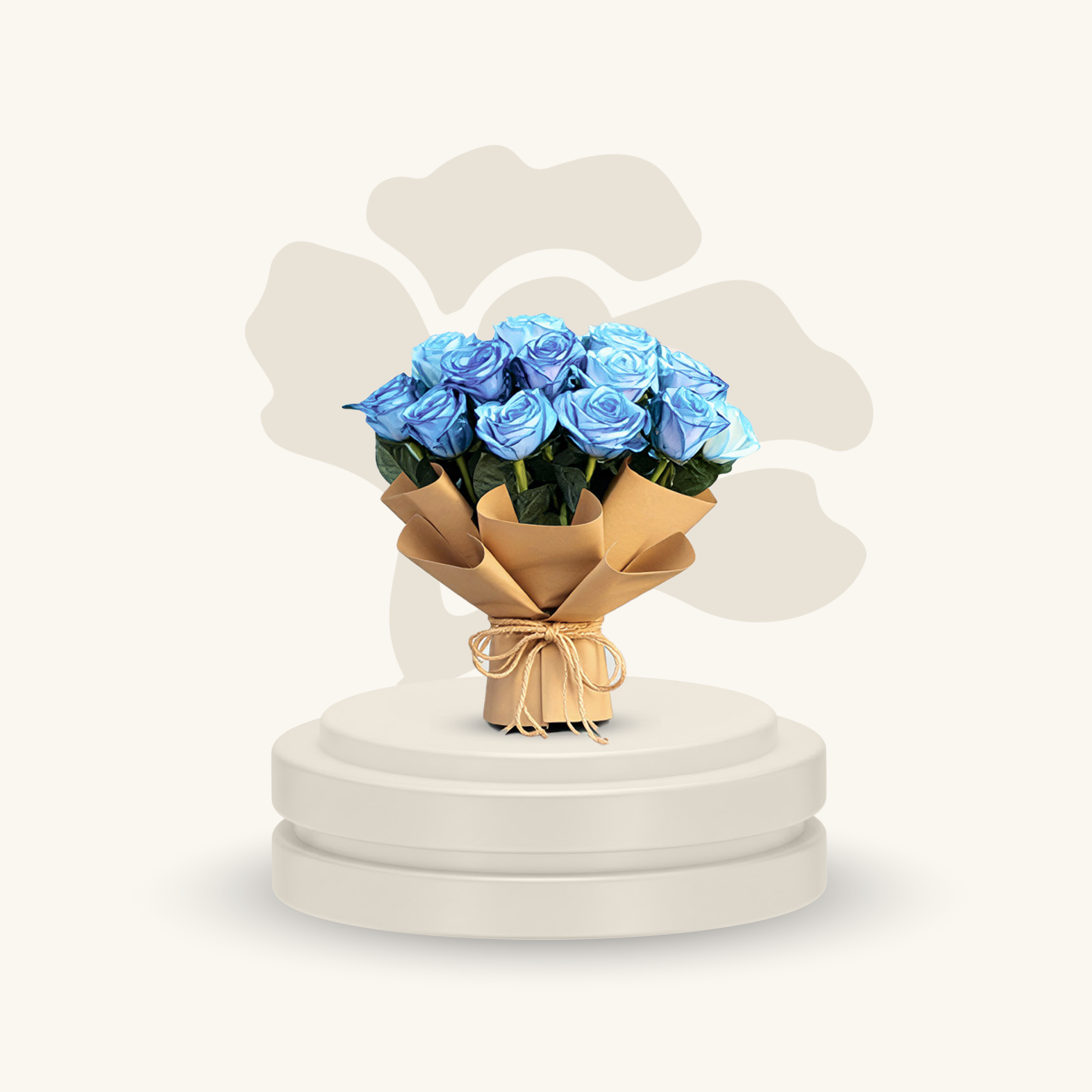 باقة الجوري الزرقاء