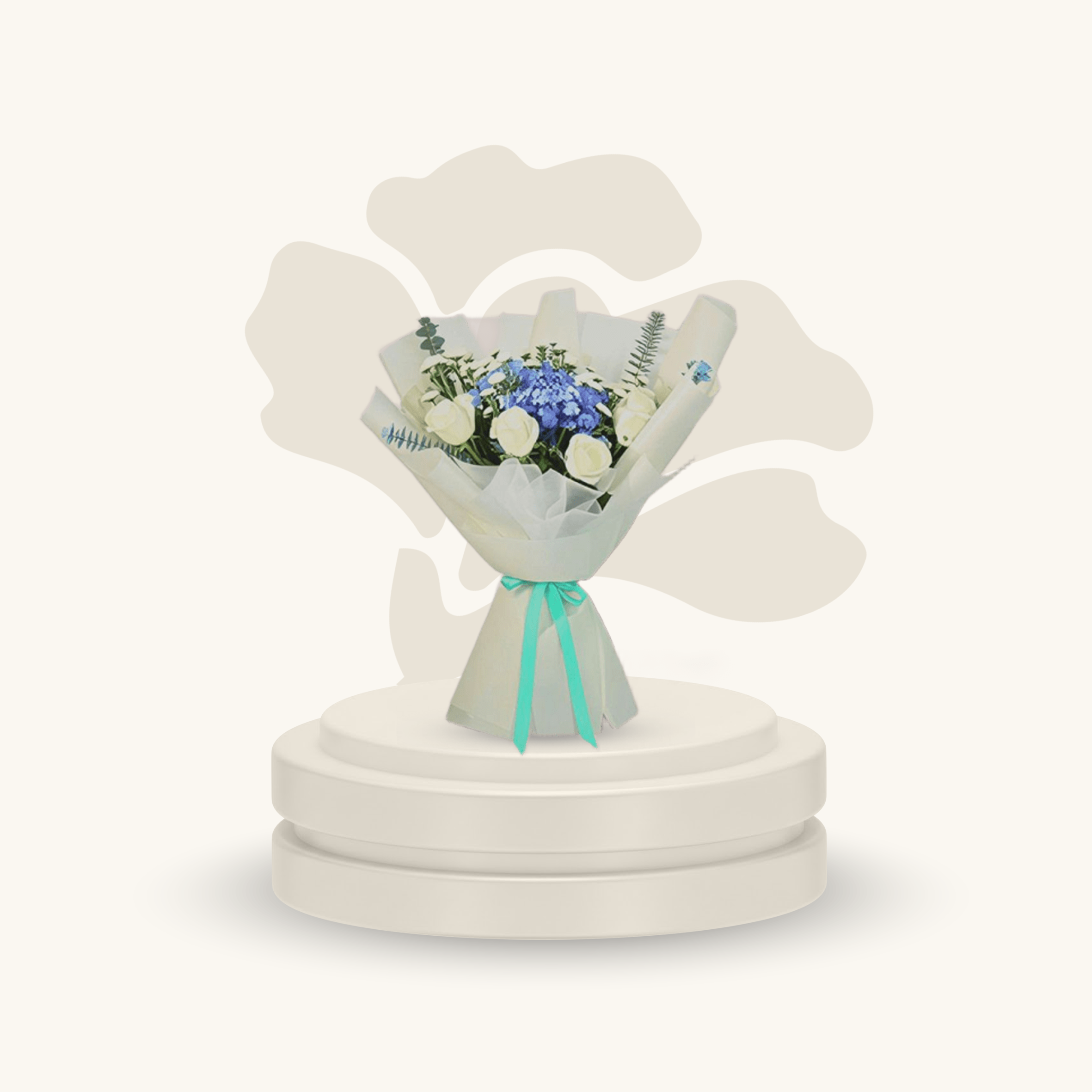 باقة زهور زرقاء