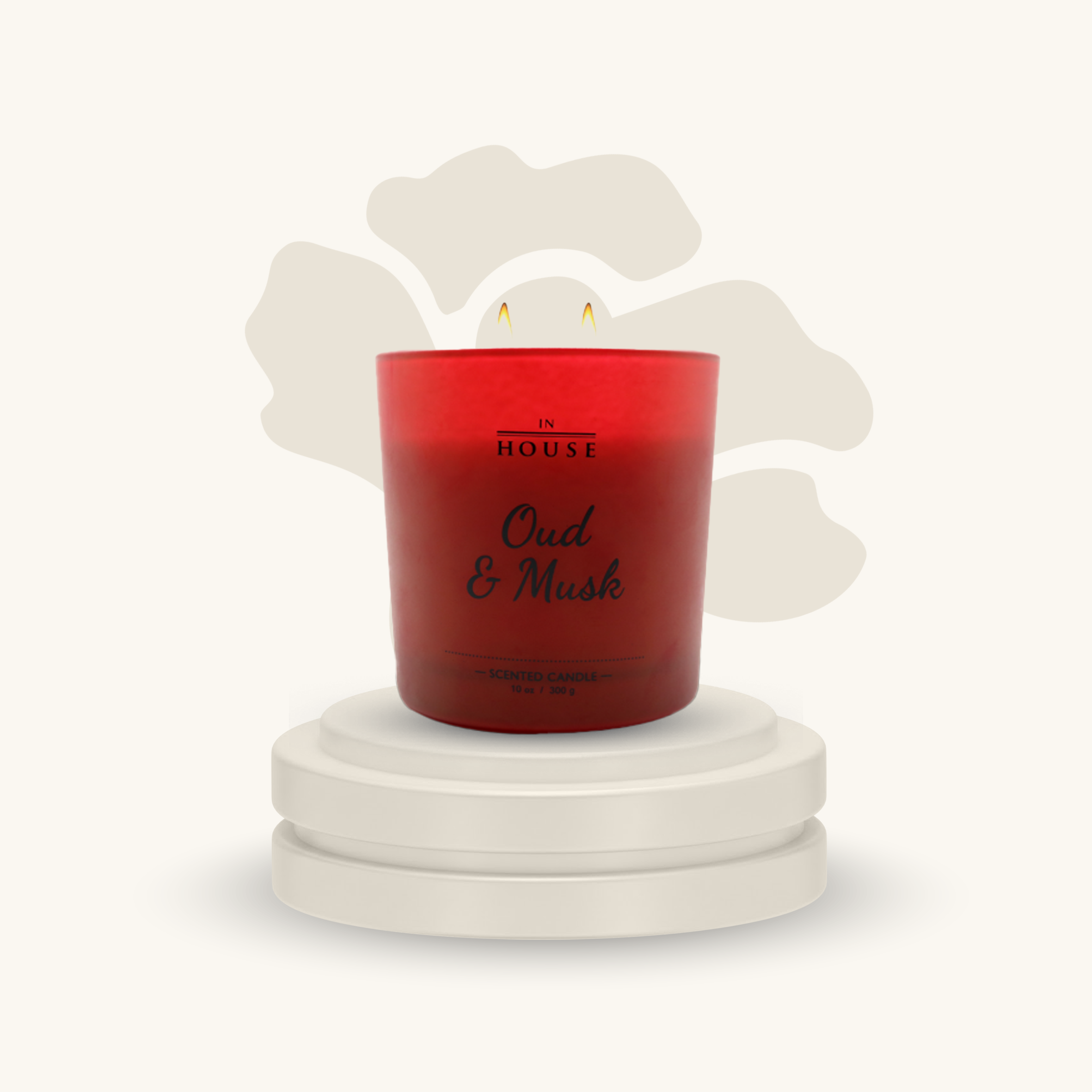 شمعة معطرة عود اند مسك 300 جم