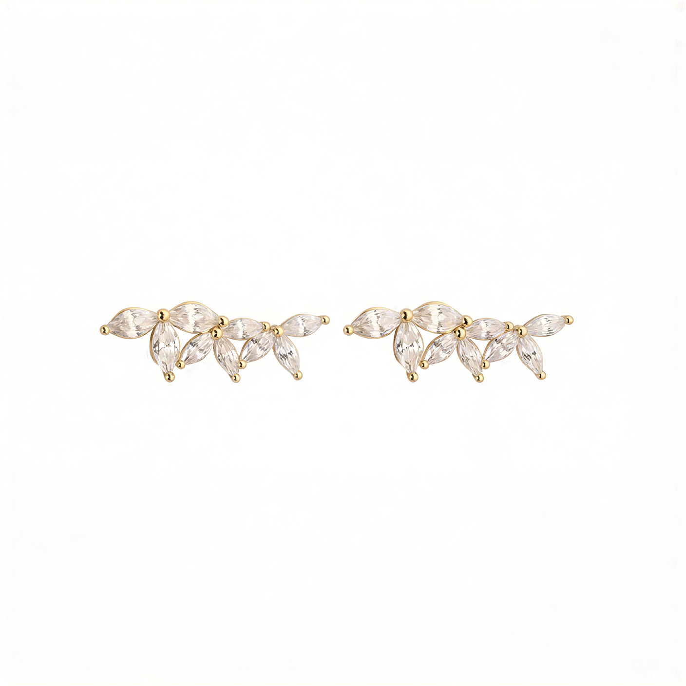 اقراط الربيع ذهبي