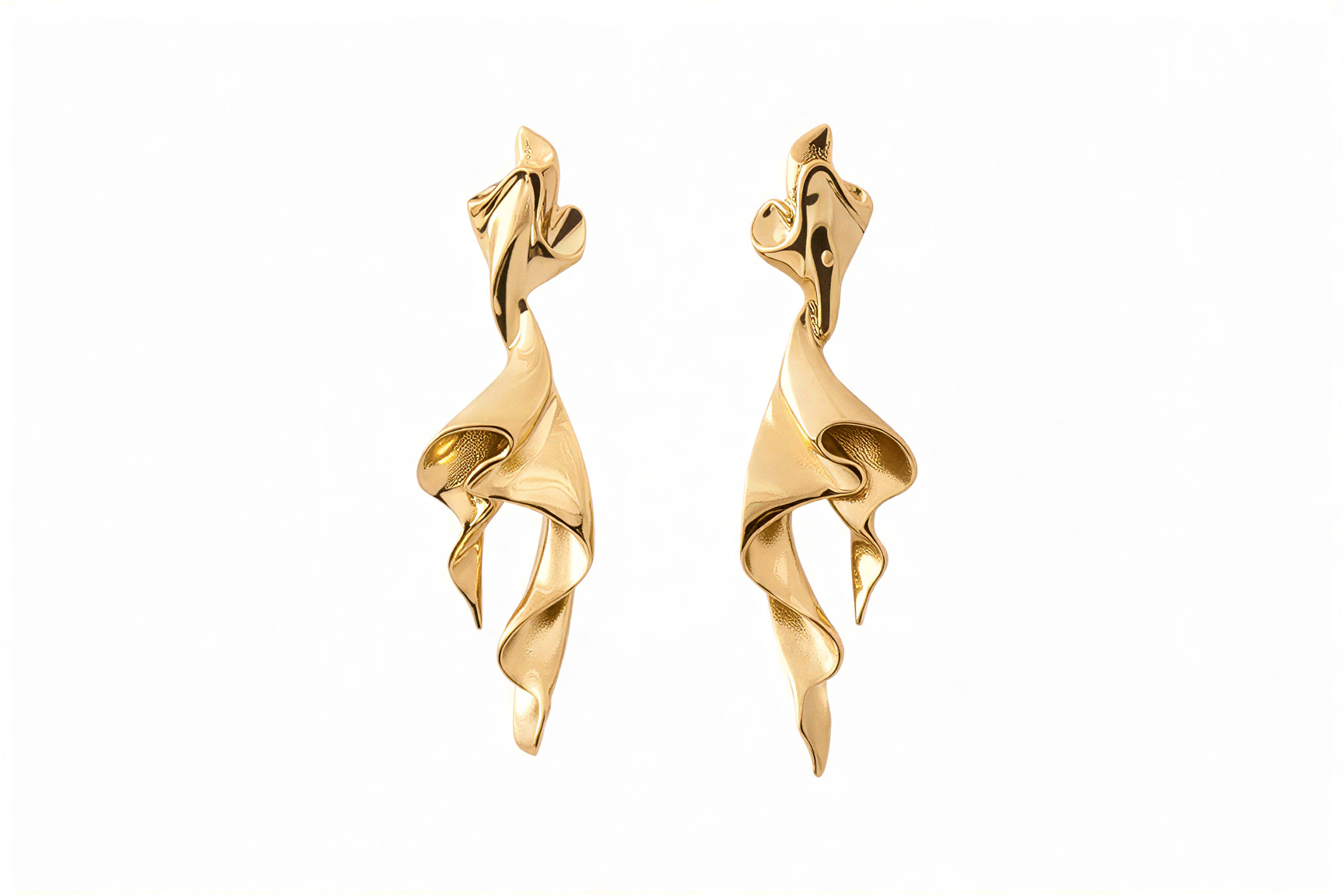 اقراط فلورايت العصرية ذهبي