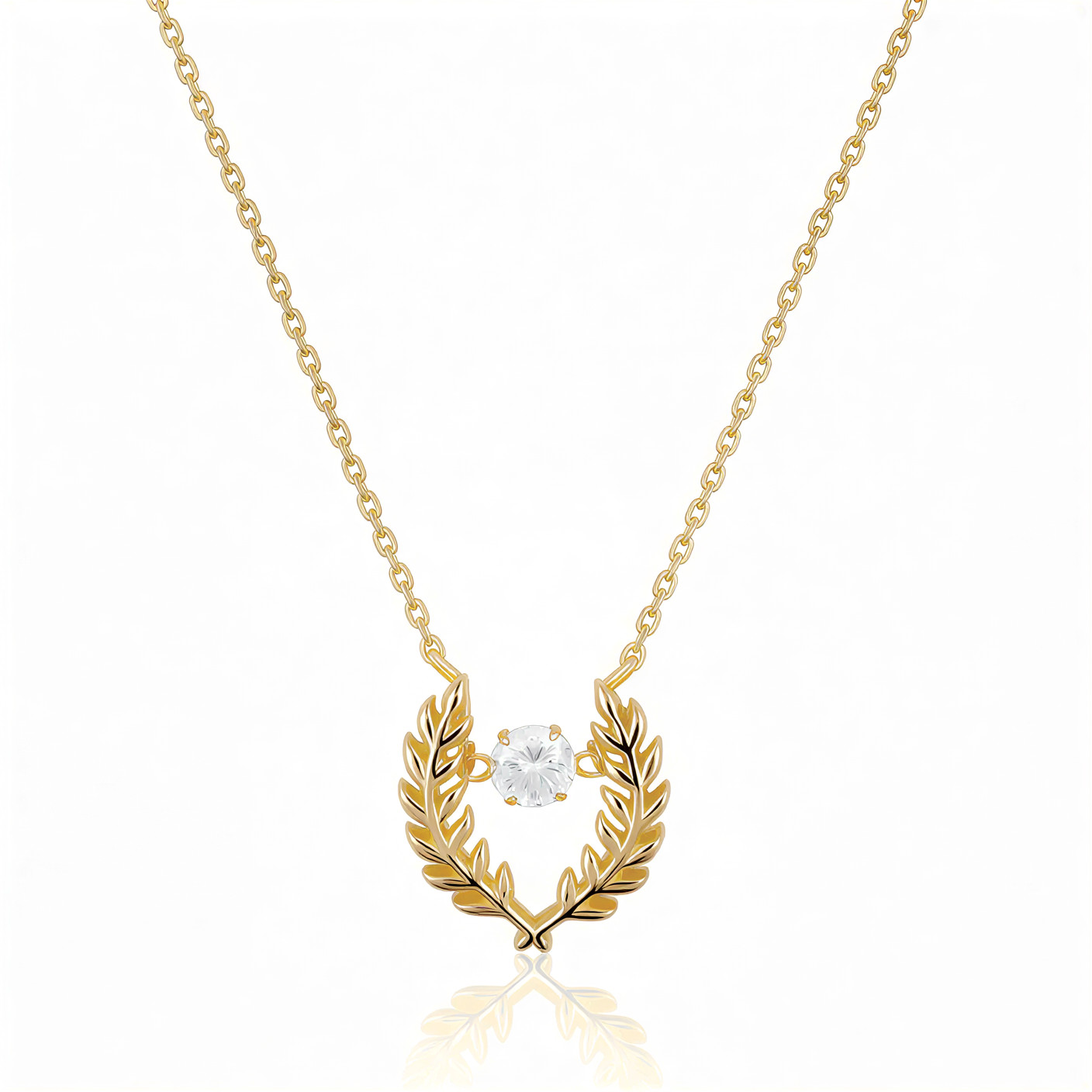 قلادة غصن السلام دهبي