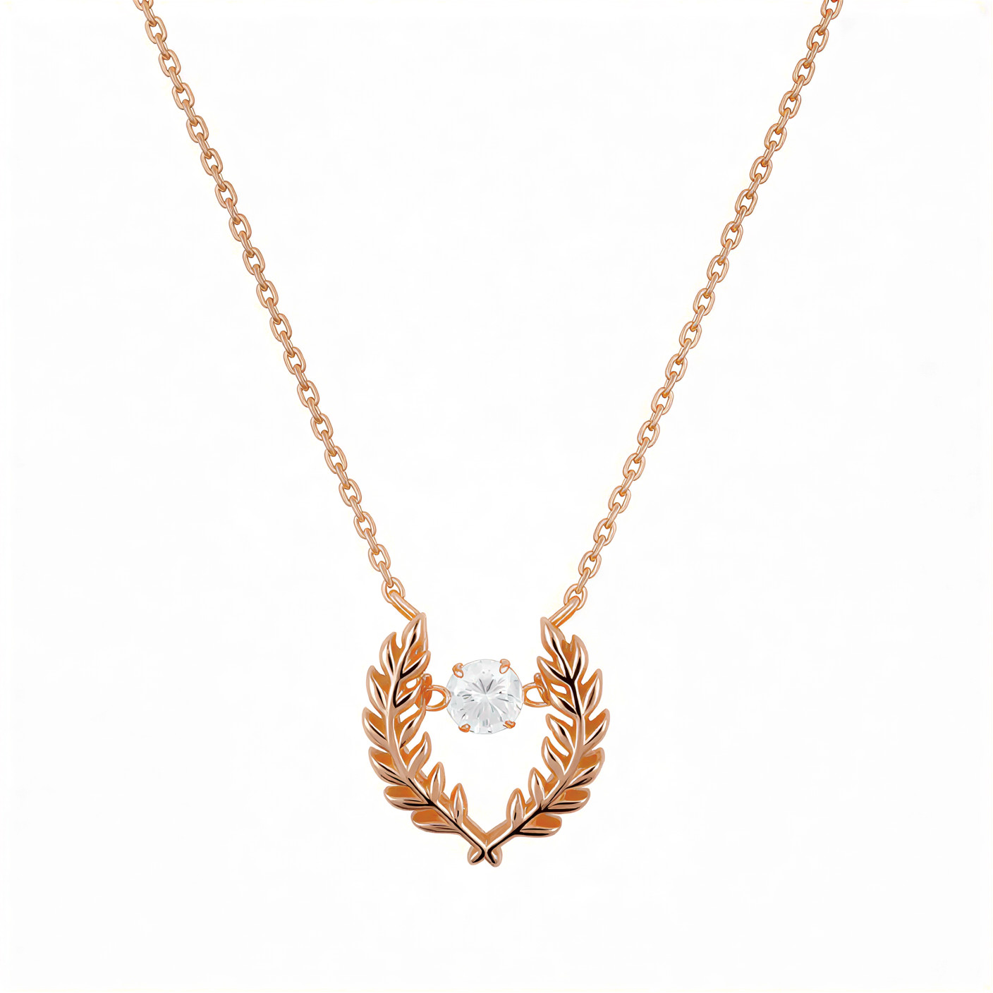 قلادة غصن السلام روز قولد