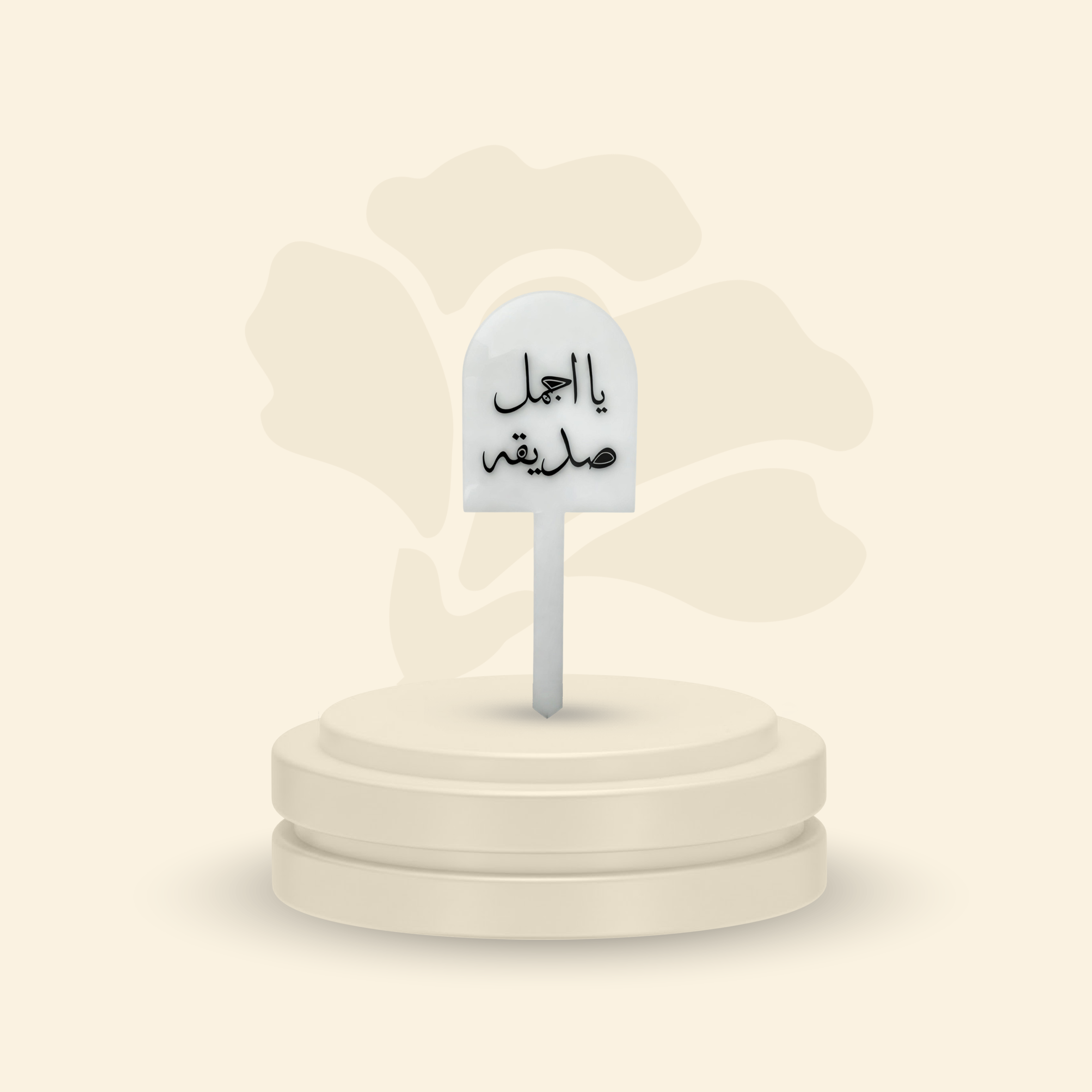 تغريسة أكريلك خلفية ثلجية - ياأجمل صديقة